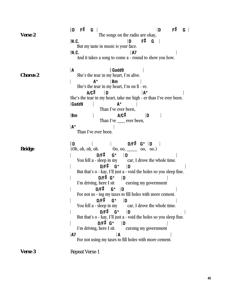 Tear In My Heart Tear In My Heart Acoustic Guitar scores gallery preview page 2
