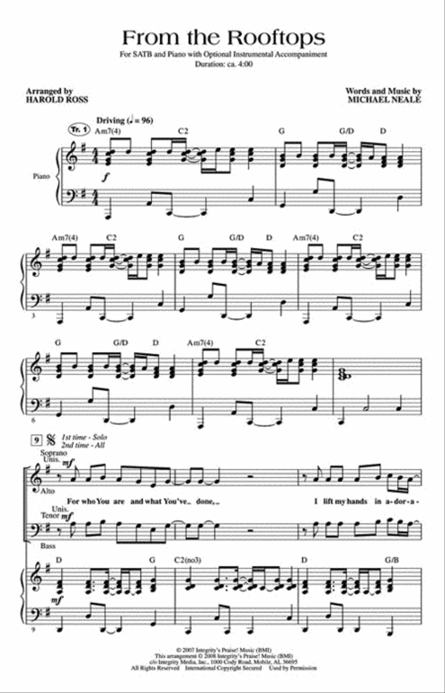 From the Rooftops 4-Part scores gallery preview page 2