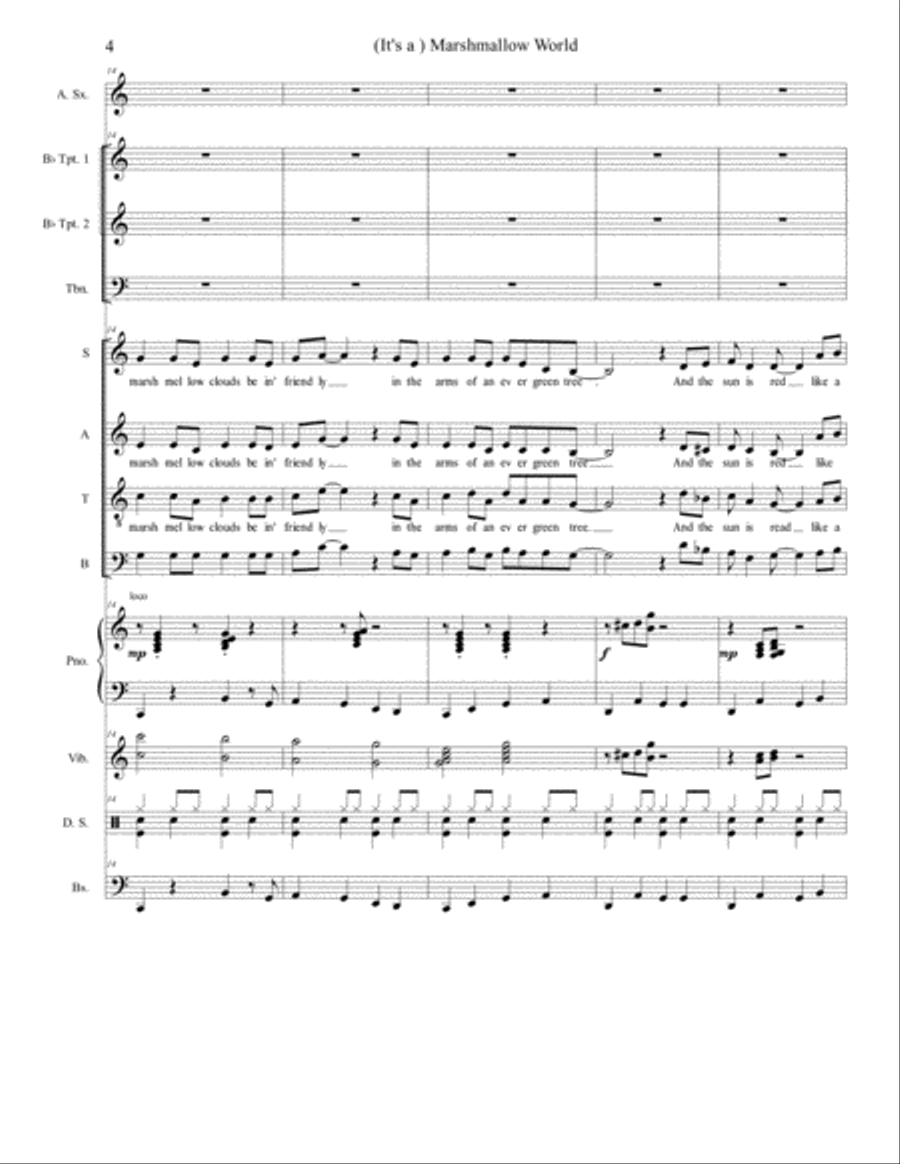 A Marshmallow World A Marshmallow World 4-Part scores gallery preview page 4