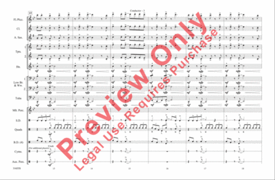 Wake Me Up Before You Go-Go Marching Band scores gallery preview page 4