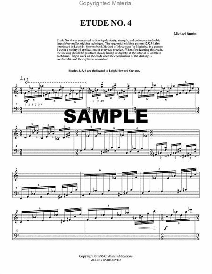 Etude No. 4 Percussion Ensemble scores gallery preview page 2