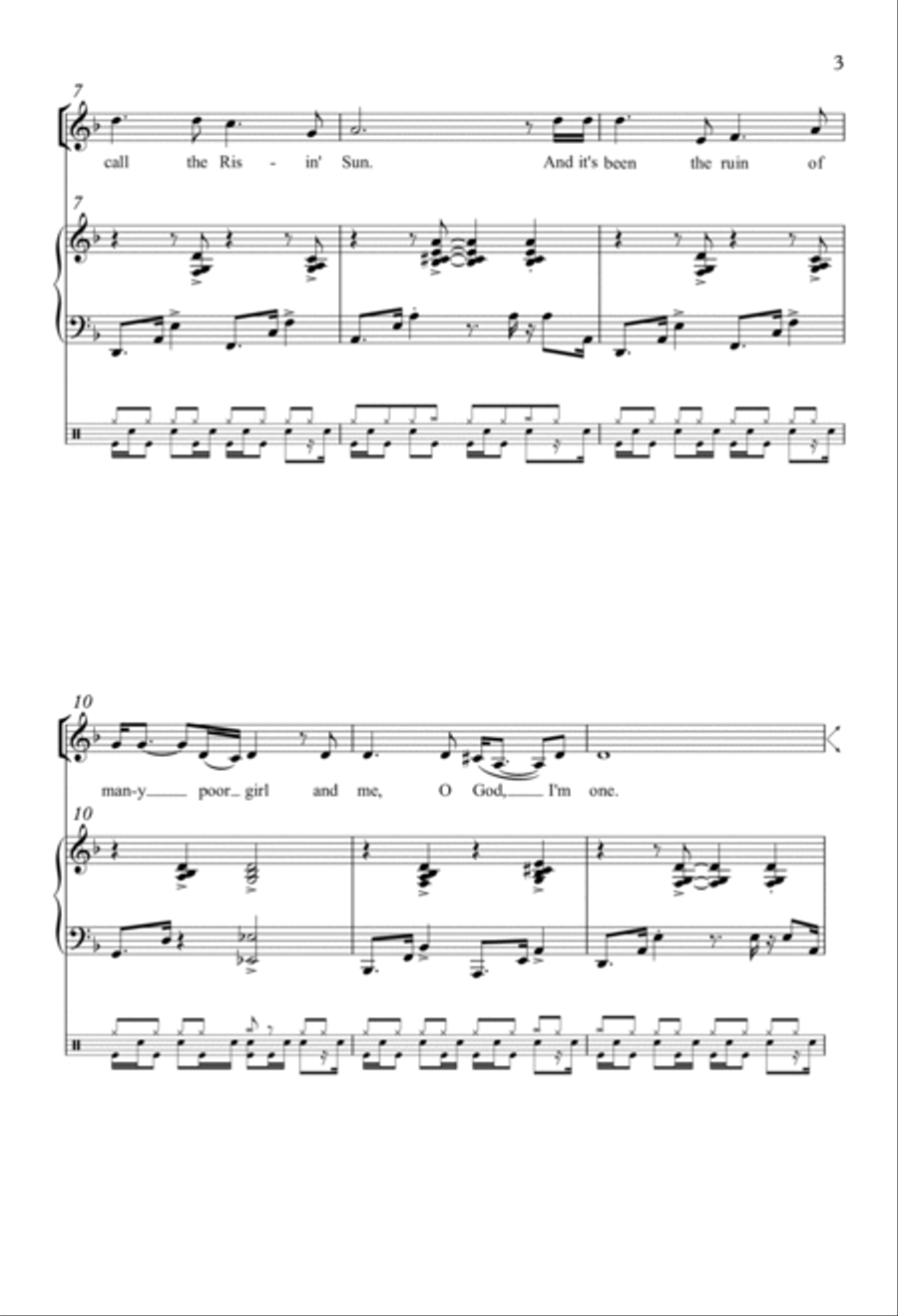 House of the Rising Sun House of the Rising Sun 4-Part scores gallery preview page 2