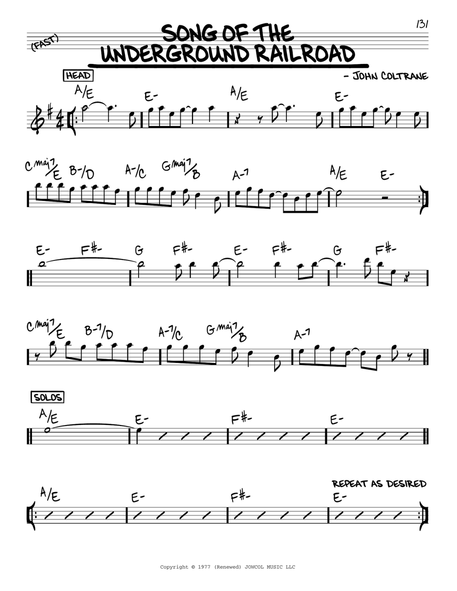 Song Of The Underground Railroad Piano scores gallery preview page 1