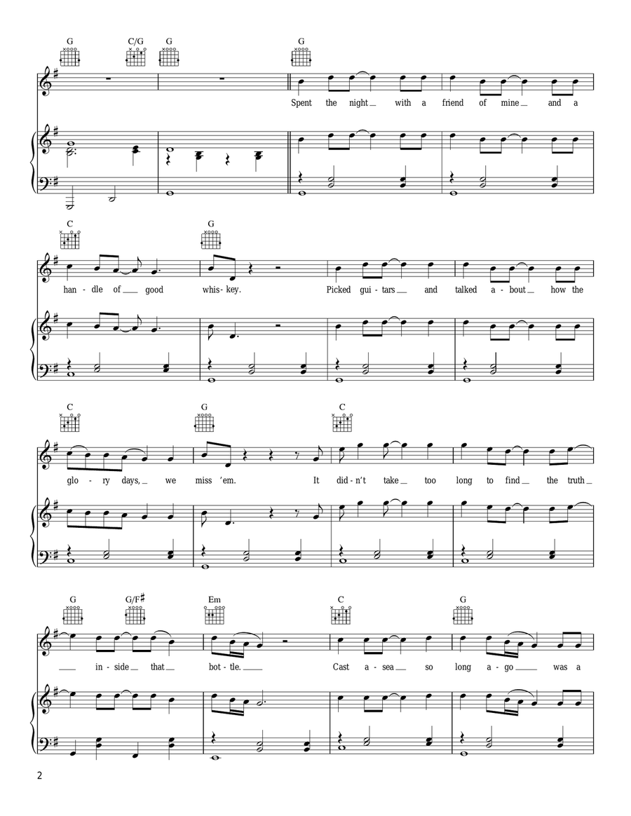 Let It Go Piano, Vocal, Guitar scores gallery preview page 2