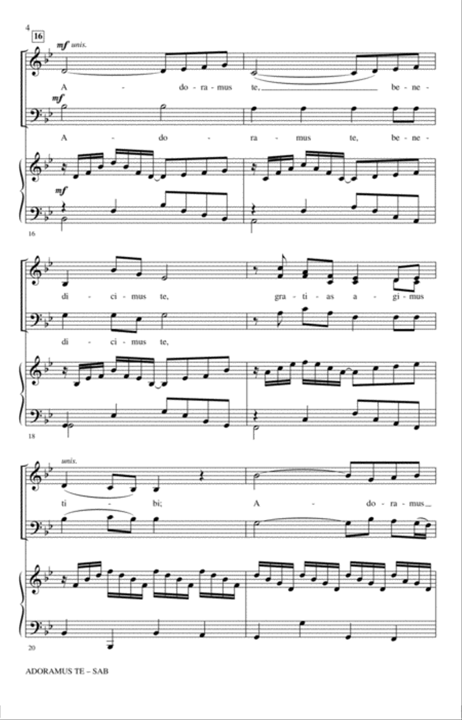 Adoramus Te 3-Part scores gallery preview page 3