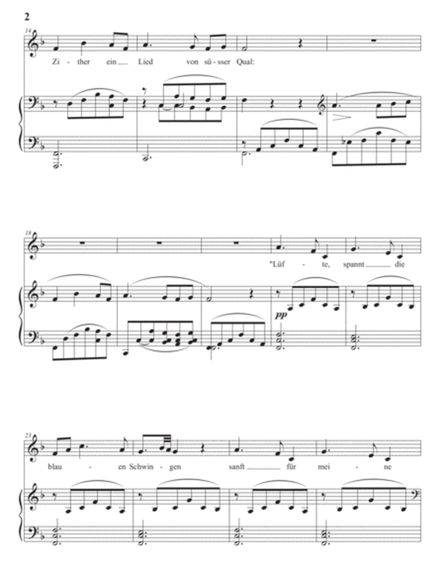 SCHUBERT: Liebeslauschen, D. 698 (transposed to F major)