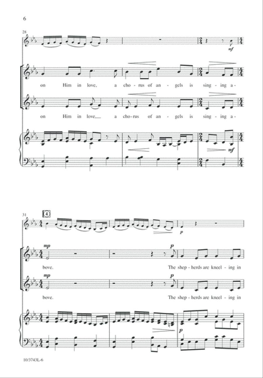 O Come, Little Children 2-Part scores gallery preview page 7