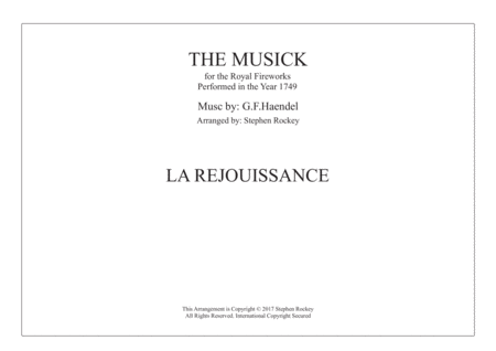 Musick for the Royal Fireworks: La Rejouissance image number null