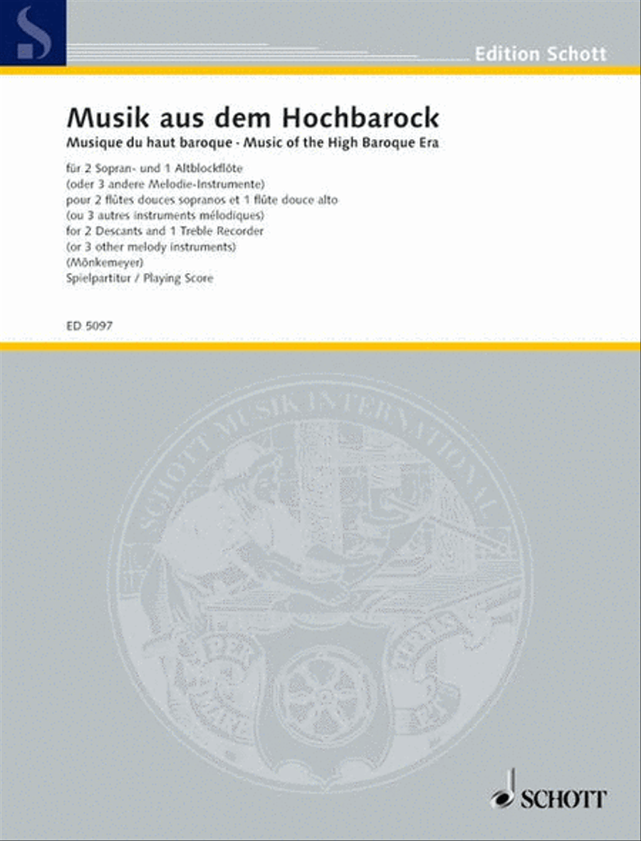 Music of the High Baroque Era Alto Recorder scores gallery preview page 1