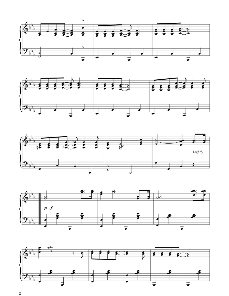 Winter Wonderland Winter Wonderland Piano Solo scores gallery preview page 2