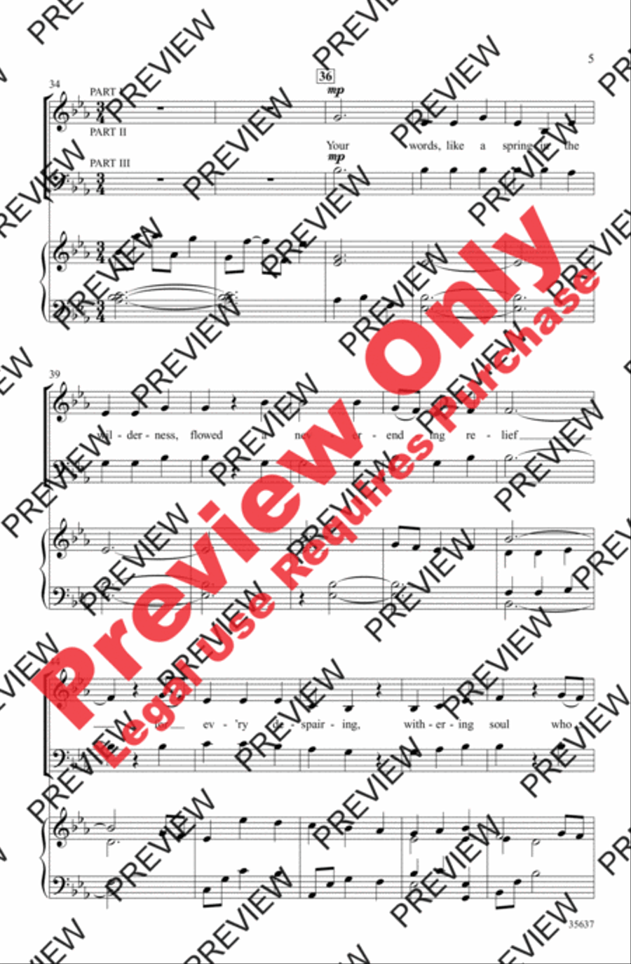 Your Love Was a River Your Love Was a River 3-Part scores gallery preview page 4