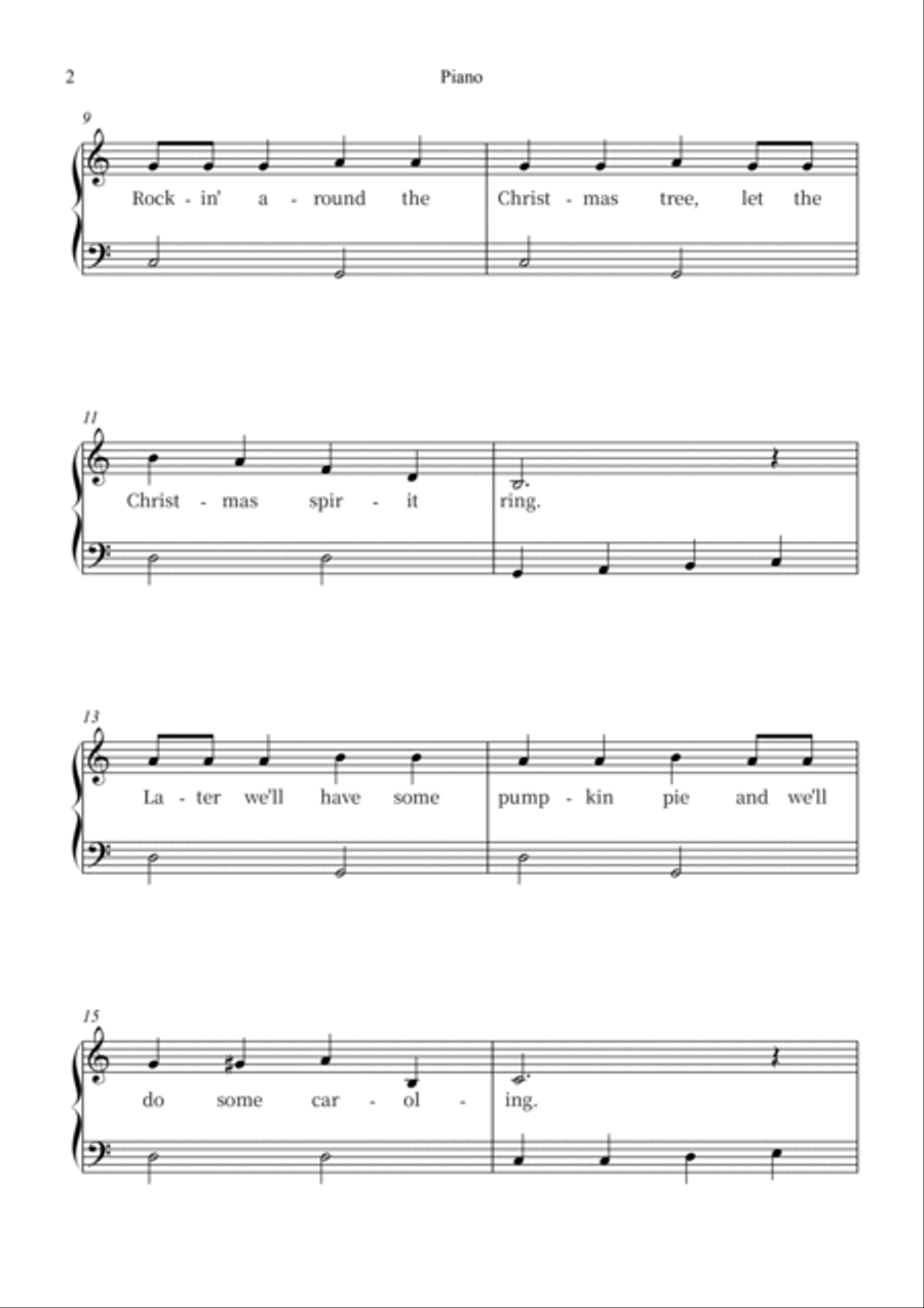 Rockin' Around The Christmas Tree Voice scores gallery preview page 2