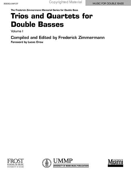 Trios and Quartets for Double Basses, Volume 1