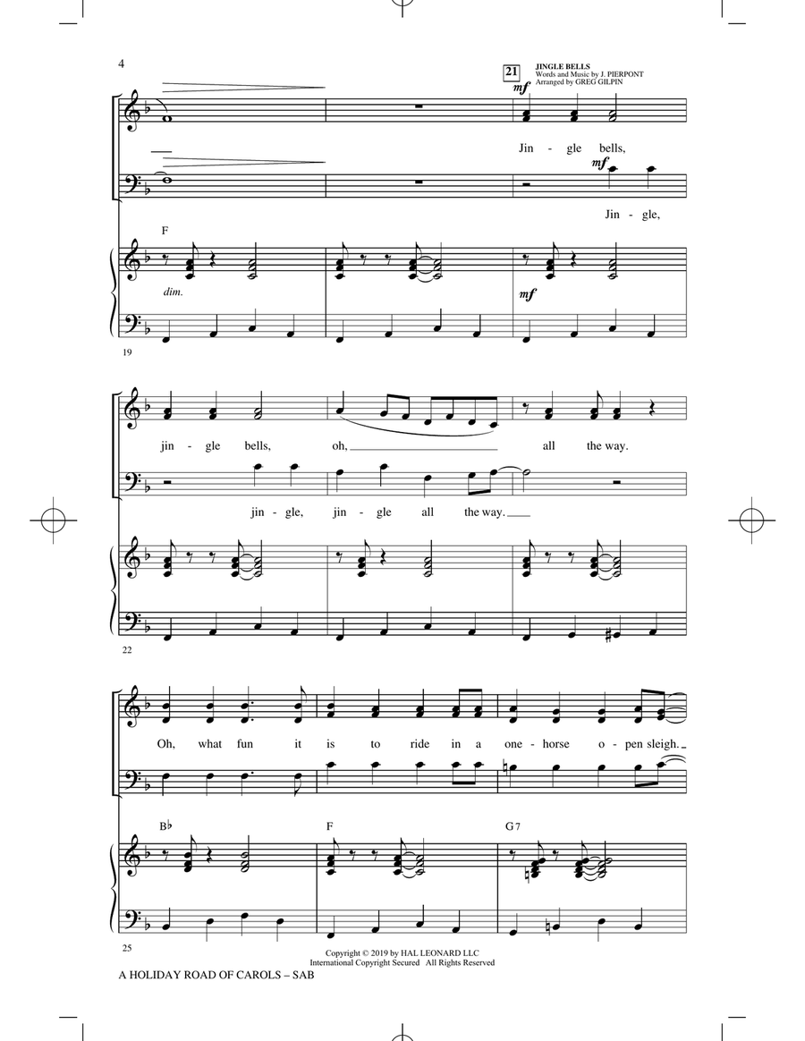 A Holiday Road Of Carols (arr. Greg Gilpin) 3-Part scores gallery preview page 3