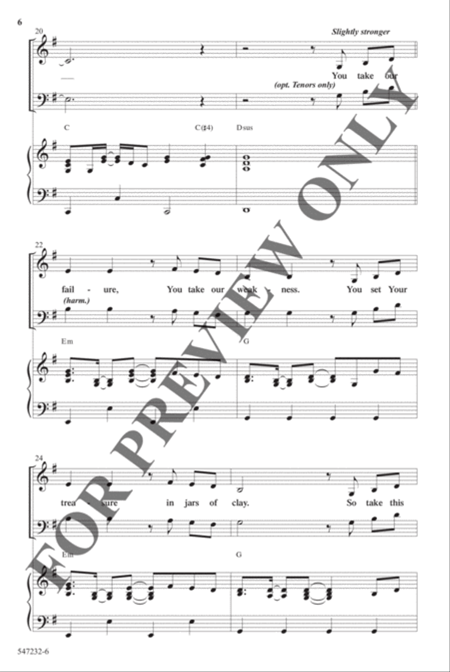 Broken Vessels (Amazing Grace) - Anthem 4-Part scores gallery preview page 5