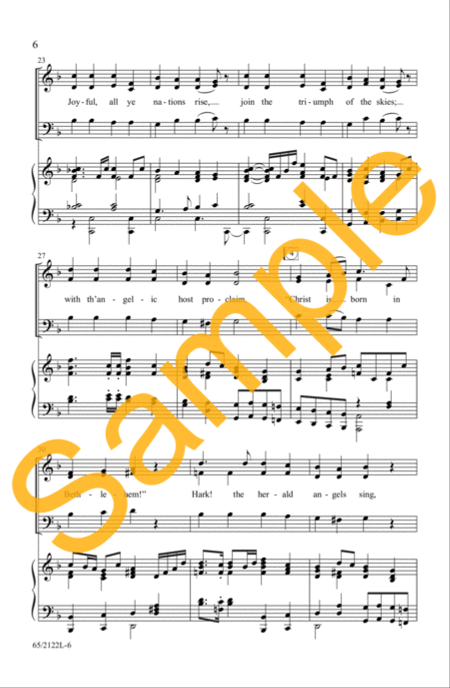 A New and Glorious Morn! 3-Part scores gallery preview page 7