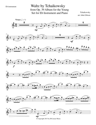 Waltz from "Album for the Young" for Alto Sax and Piano