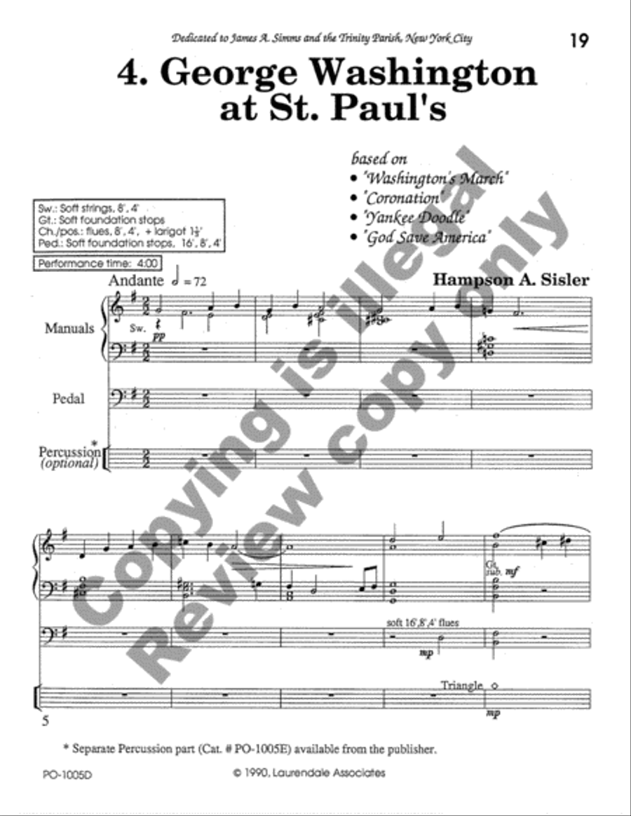American National Holidays Suite - Book I Organ scores gallery preview page 9