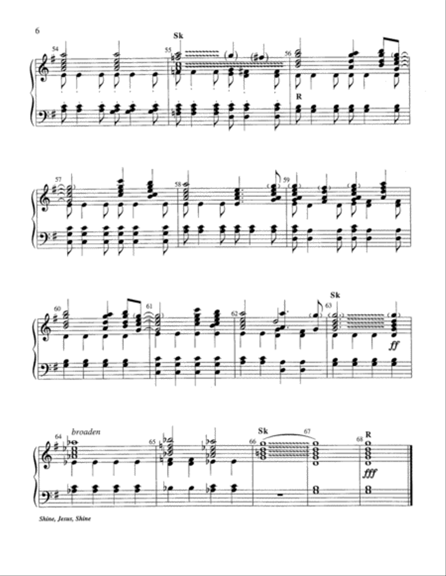 Shine, Jesus, Shine 3-Octaves scores gallery preview page 6