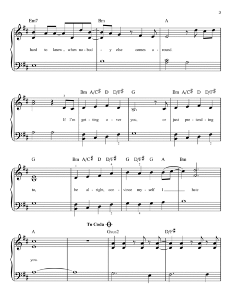 Male Fantasy Easy Piano scores gallery preview page 3