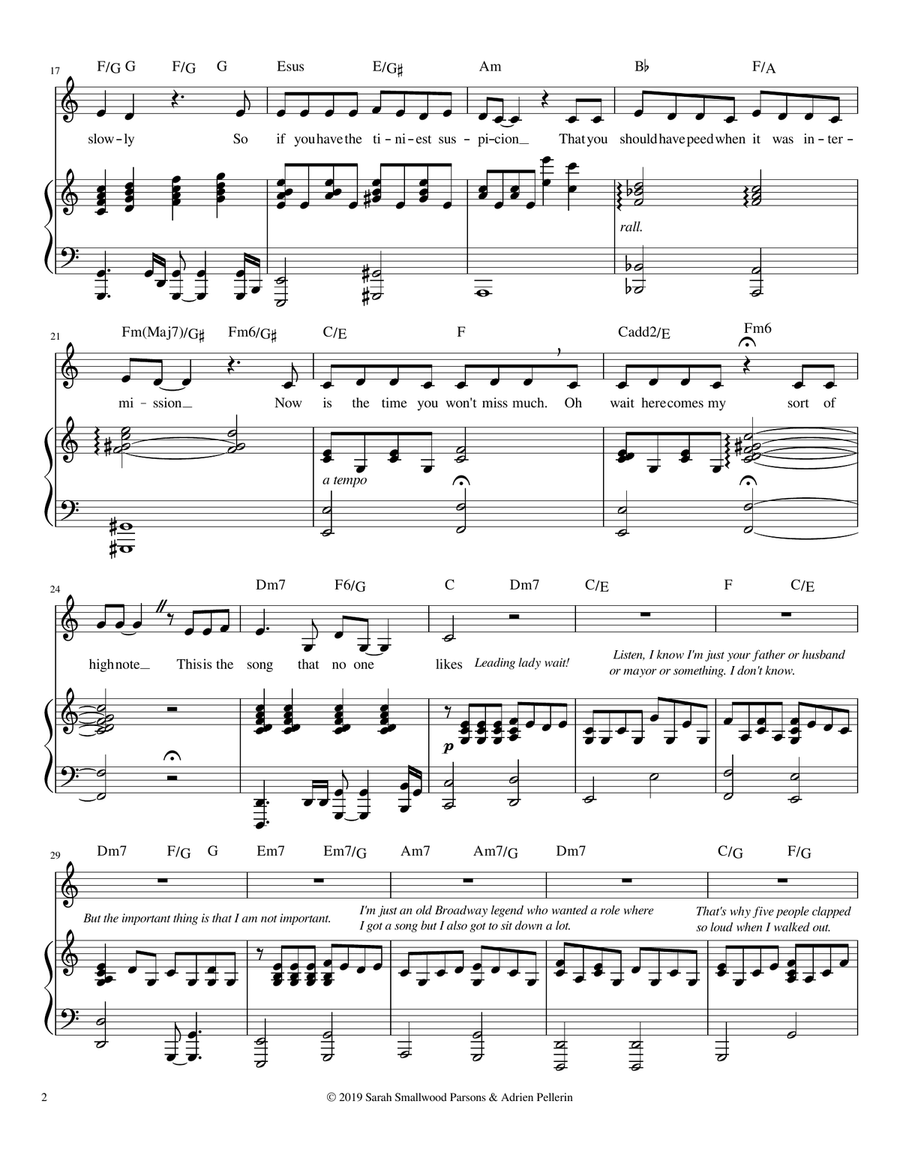 The Song [In Every Musical] That No One Likes Piano, Vocal scores gallery preview page 2