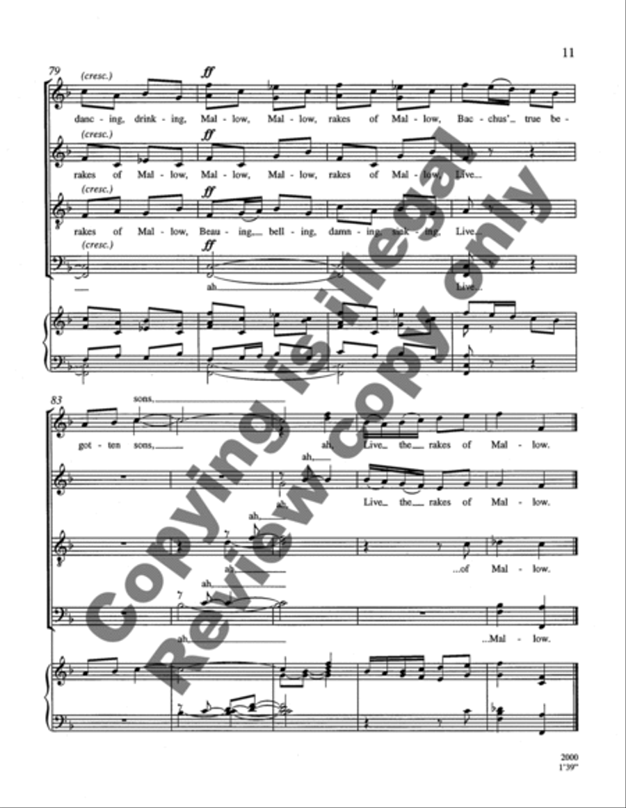 Rakes of Mallow 4-Part scores gallery preview page 12