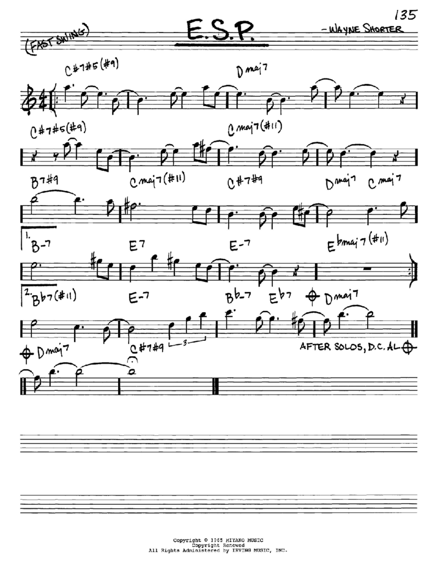 E.S.P. Piano scores gallery preview page 1