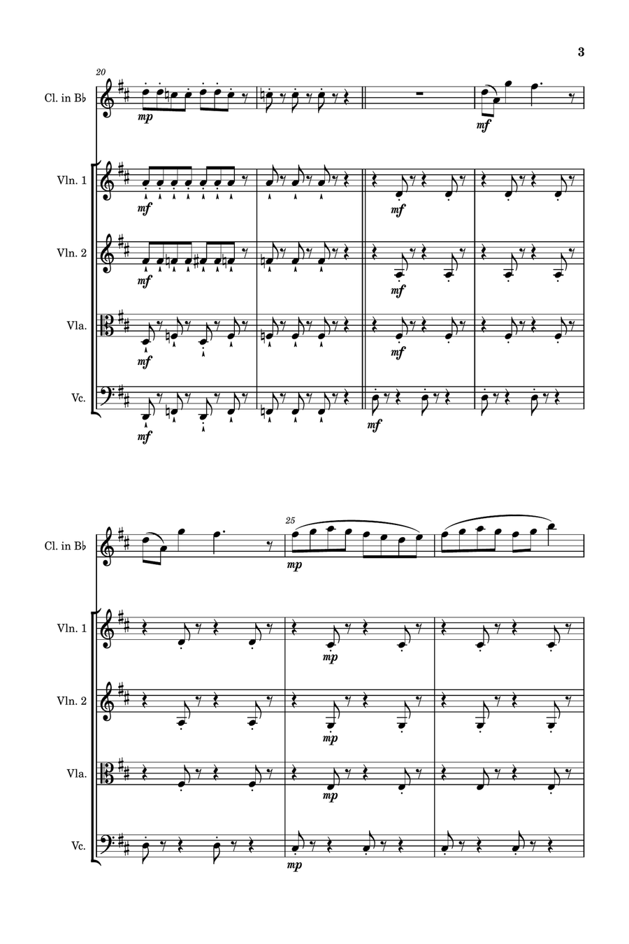 Clarinet Quintet 1-3 Small Ensemble scores gallery preview page 3