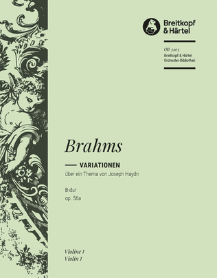 Book cover for Variations on a Theme by Joseph Haydn in Bb major Op. 56A