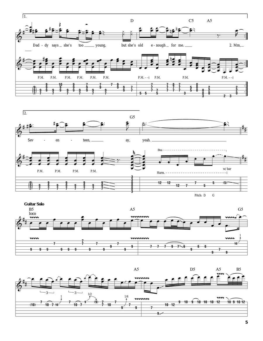 Seventeen Acoustic Guitar scores gallery preview page 5