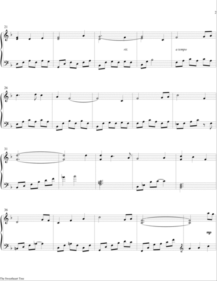 The Sweetheart Tree Piano Solo scores gallery preview page 3