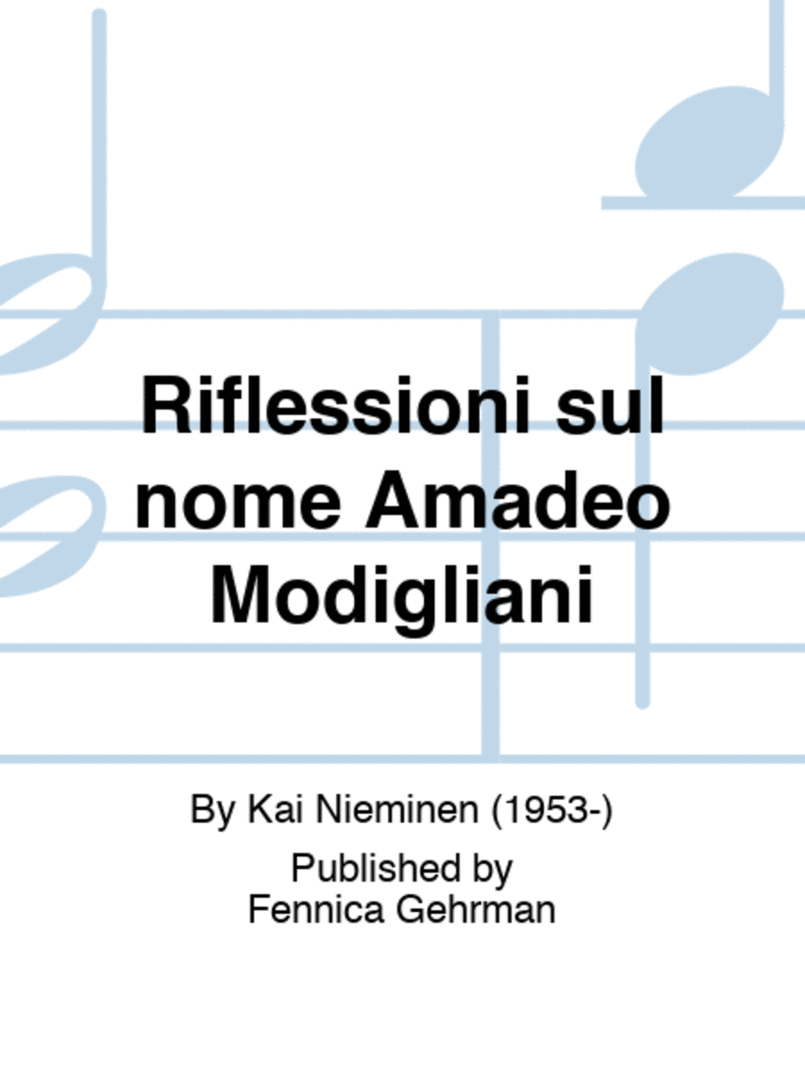 Riflessioni sul nome Amadeo Modigliani Guitar scores gallery preview page 1
