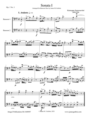 Sammartini: Sonata Op.1 No.1 for Bassoon Duo