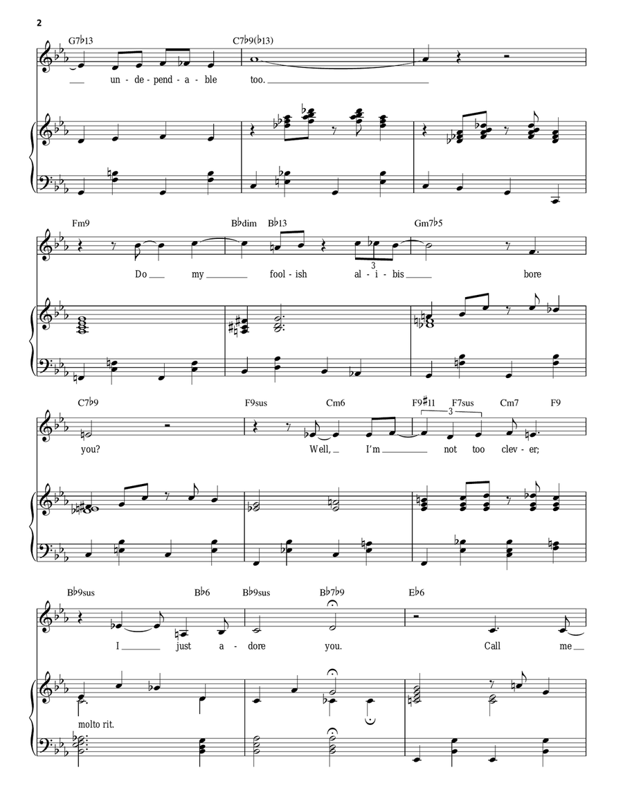 Call Me Irresponsible Call Me Irresponsible Piano, Vocal scores gallery preview page 2
