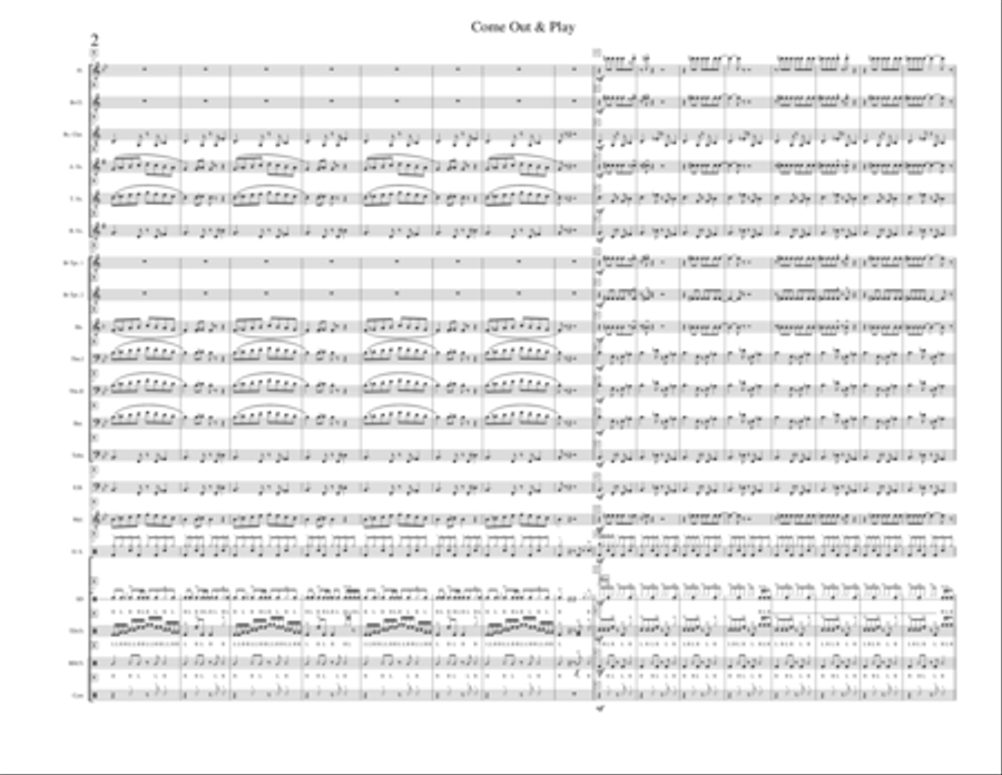 Come Out And Play (keep 'em Separated) Marching Band scores gallery preview page 2