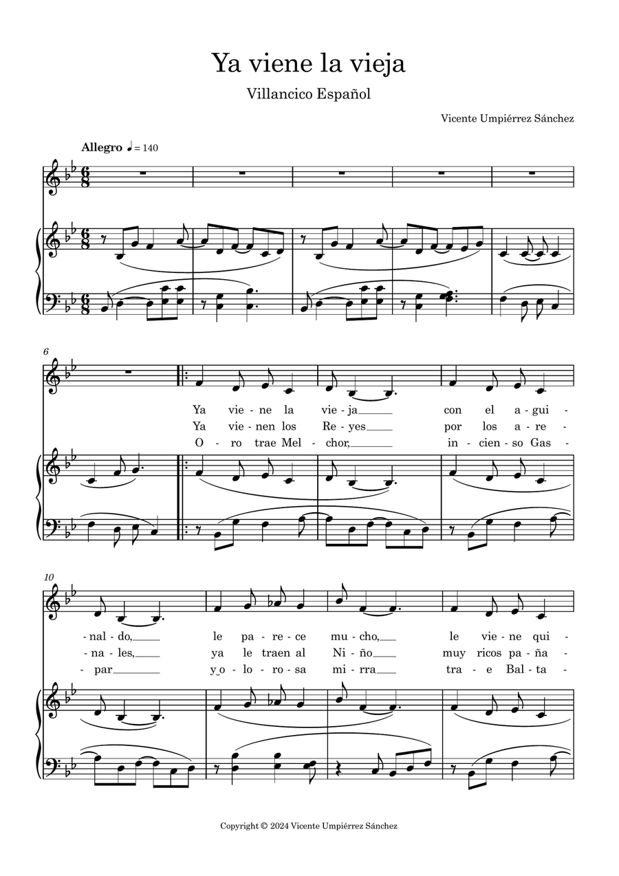 Ya Viene la Vieja Ya Viene la Vieja Piano, Vocal, Guitar scores gallery preview page 2