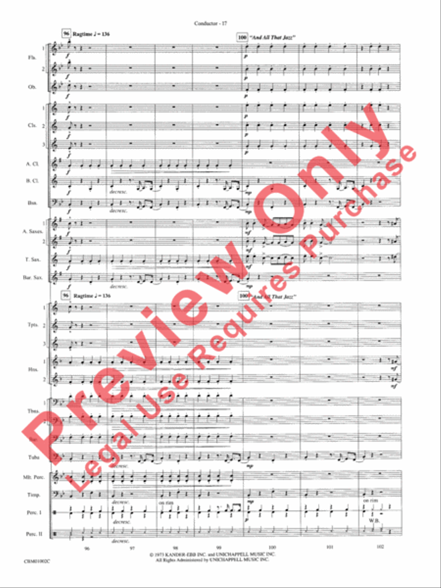 Chicago! (from the Musical Chicago!) Concert Band scores gallery preview page 20