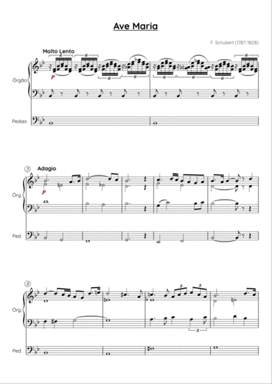 AVE MARIA - Schubert (Organ) Organ Solo scores gallery preview page 2