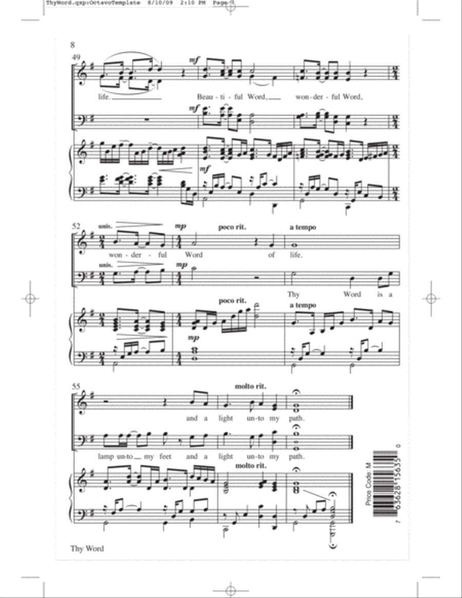 Thy Word Thy Word Choir scores gallery preview page 8