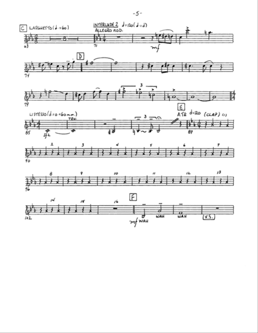Porgy and Bess Suite - Bb Trumpet 2 (Brass Quintet) Brass Quintet scores gallery preview page 5