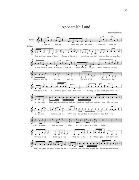 The Apocamish: Lead Vocals