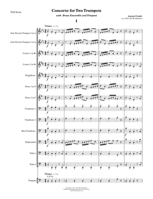 Concerto for Two Trumpets with Brass Ensemble and Timpani
