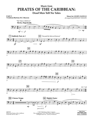 Music from Pirates of the Caribbean: Dead Men Tell No Tales - Pt.5 - Trombone/Bar. B.C./Bsn.