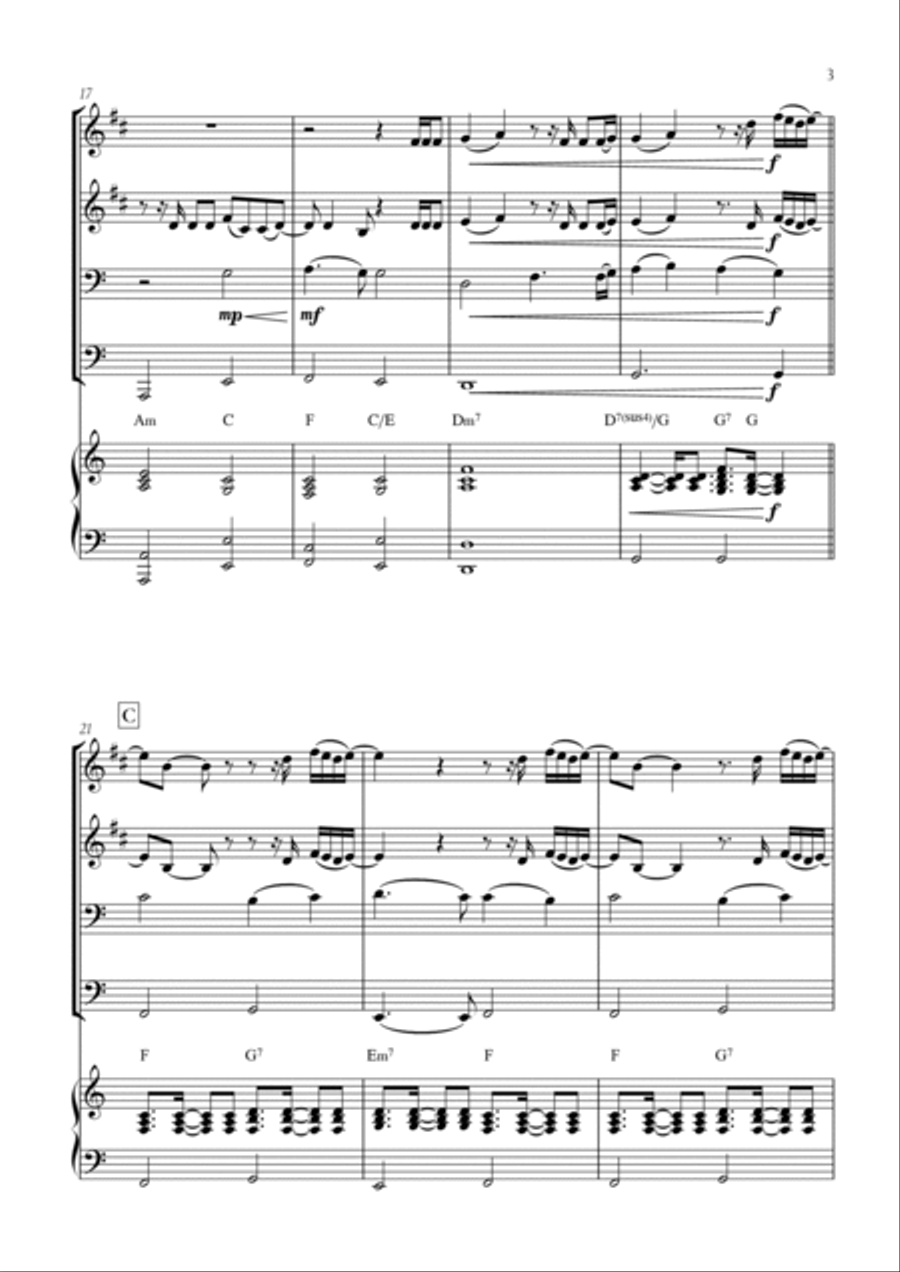 When We Were Young Brass Quartet scores gallery preview page 3