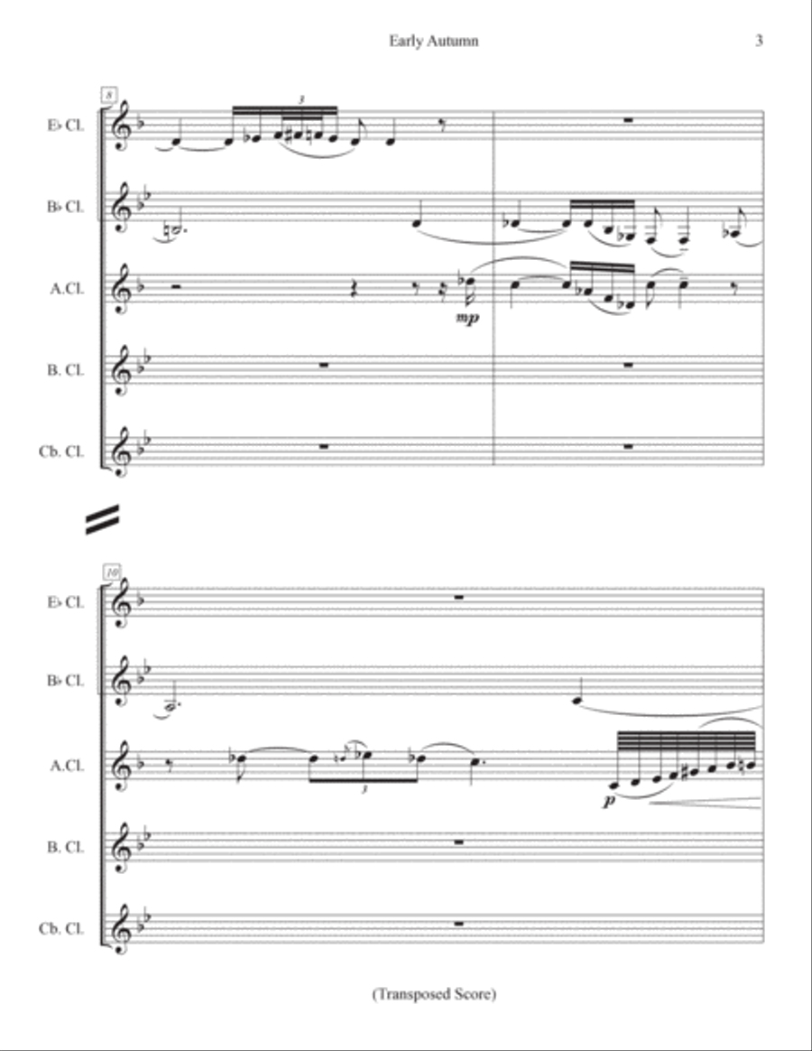 Early Autumn Woodwind Quintet scores gallery preview page 3