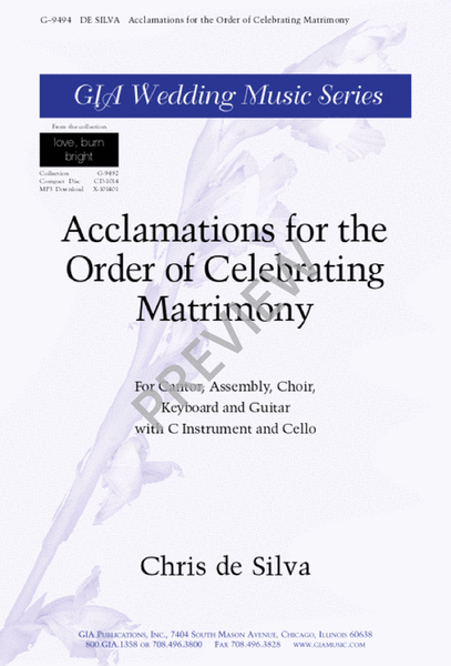Acclamations for the Order of Celebrating Matrimony image number null