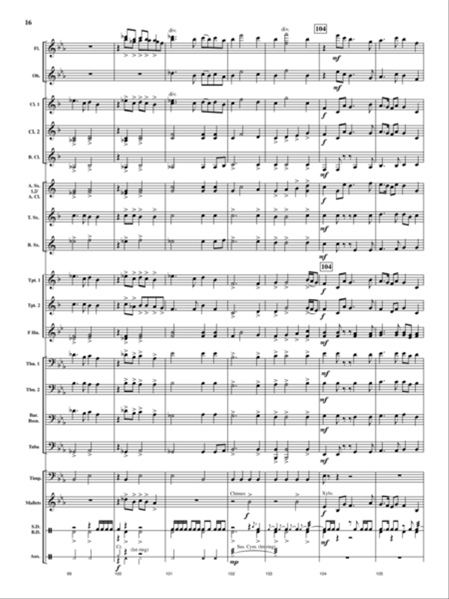 Cedar Creek Sketches Concert Band scores gallery preview page 15