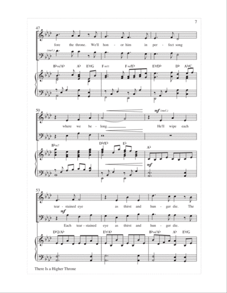 There Is a Higher Throne Choir scores gallery preview page 7