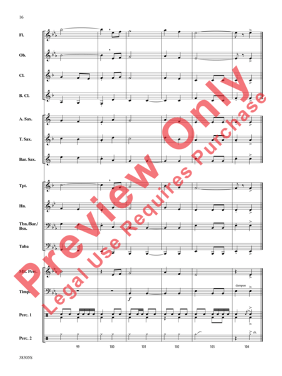 A Star-Spangled March A Star-Spangled March Concert Band scores gallery preview page 17