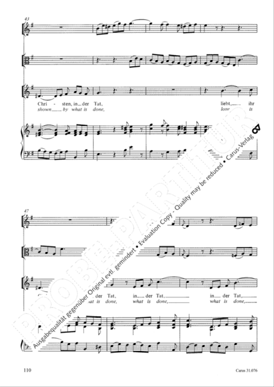 The heavens are telling the Father's glory (Die Himmel erzahlen die Ehre Gottes) 4-Part scores gallery preview page 111